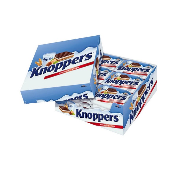 【免邮】knoppers 牛奶榛子巧克力威化饼干家庭装 24包 