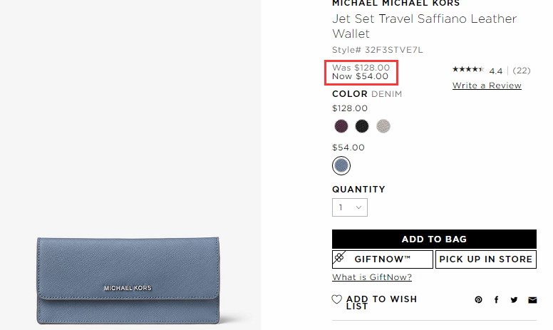 【好价】Michael Kors 十字纹长款钱包