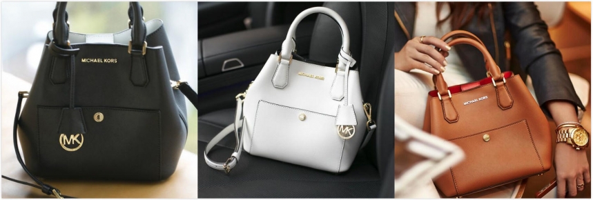 史低价！MICHAEL Michael Kors Greenwich 饺子包 粉色/灰色选