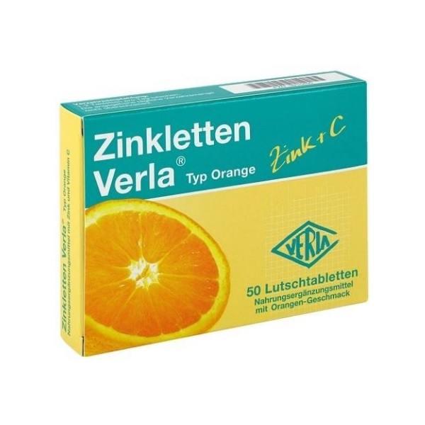 【55专享】Zinkletten Verla 锌+维生素C咀嚼片 橙子味 50粒  