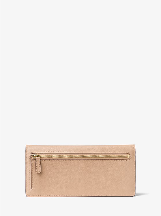 最后1天！Michael Kors 粉色款十字纹长款钱包