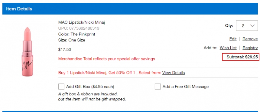 变相75折！BELK：MAC 魅可 精选彩妆