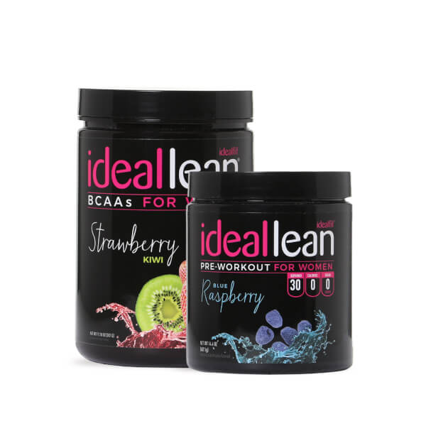 【55专享】IdealFit 运动前树莓味+运动后草莓猕猴桃味BCAA补充套装