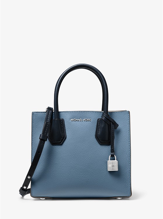小号有折扣啦，库存有限！杨幂同款 Michael Kors Mercer 小号雾霾蓝斜挎包