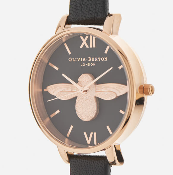 【55专享】【免费直邮中国】罕见折扣！Olivia Burton Big Moulded Bee 女士小清新手表