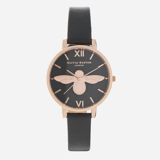 【55专享】【免费直邮中国】罕见折扣！Olivia Burton Big Moulded Bee 女士小清新手表