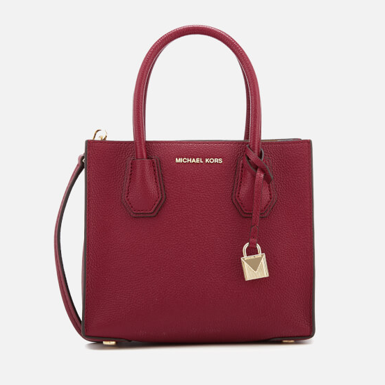 【免费直邮中国】MICHAEL Michael Kors Mercer 新款酒红色锁头包