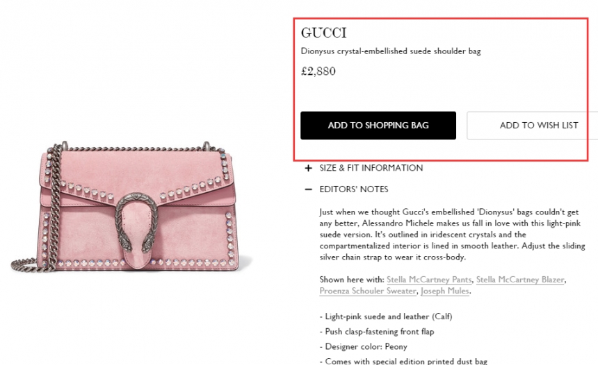 【反向海淘超划算！】Gucci 古驰新款樱花粉酒神包