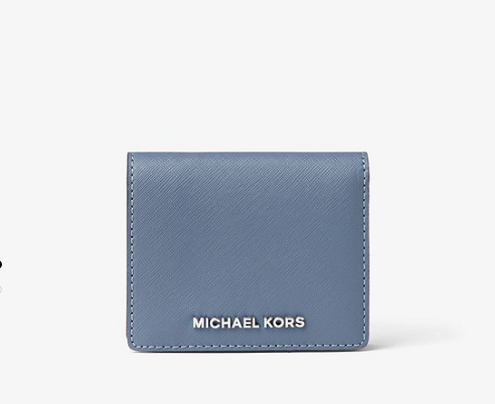 补货啦！MICHAEL Michael Kors Jet Set Tr*el 十字纹牛皮短钱夹