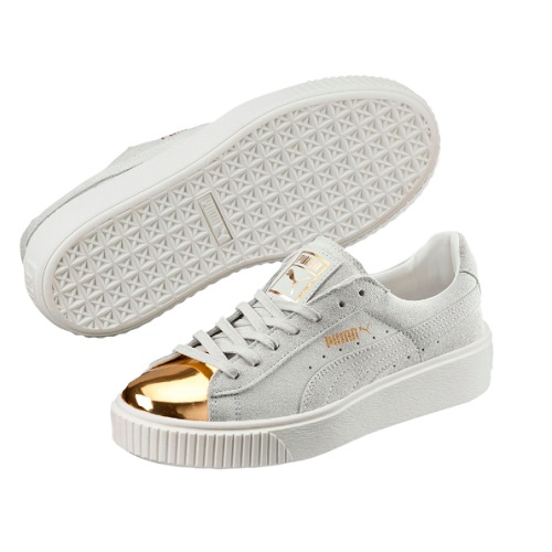 PUMA 彪马 SUEDE PLATFORM GOLD 白金配色休闲鞋