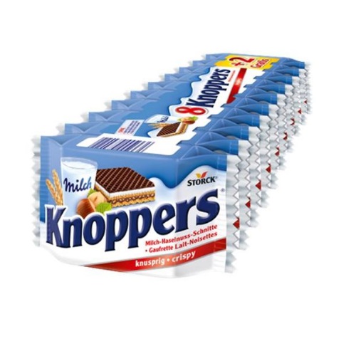 【55专享】knoppers 牛奶榛子巧克力夹心威化饼干 250g*10枚 