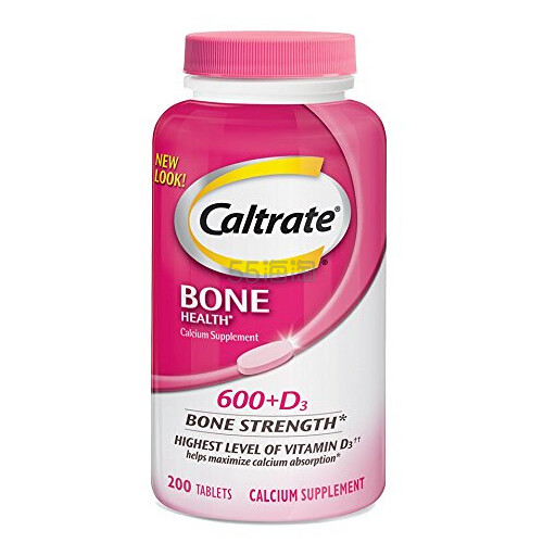 限时*18%！【中亚Prime会员】Caltrate 美国钙尔奇 成人老人钙片 600mg+D3 200粒