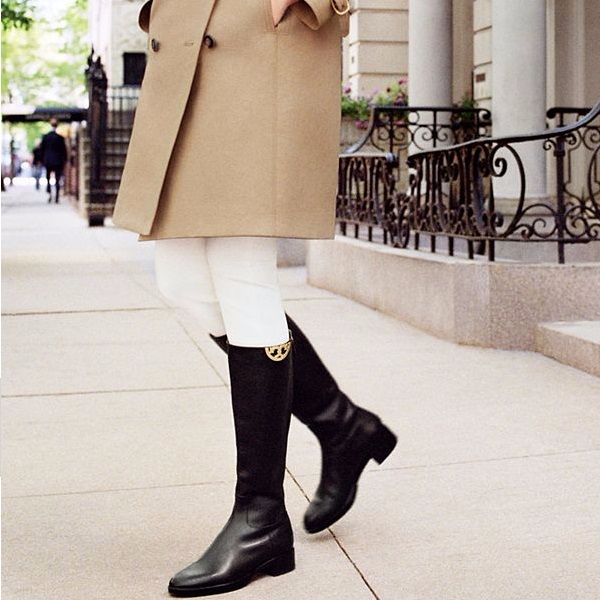 原价$498！Tory Burch 汤丽柏琦 SIDNEY 女士*中筒靴