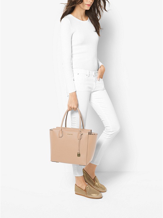 补货！Michael Kors 大号 Mercer 全粒面荔枝纹皮托特包