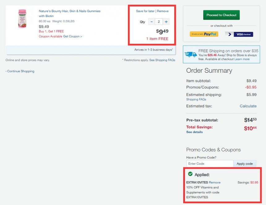 【额外9折】Walgreens：Nature's Bounty 自然之宝精选产品