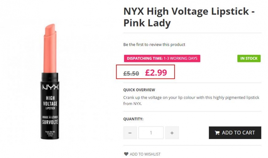 5.4折！NYX High Voltage高压电系列唇膏