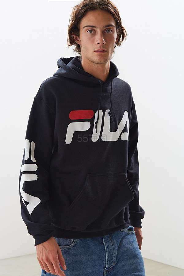 UO 独家发售！Fila 斐乐 Script 男女同款 字母连帽卫衣