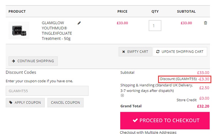 【55专享】Glam Glow 10分钟发光面膜 黑泥面膜 50g