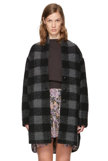 袁泉同款 Isabel Marant Etoile 低调格纹大衣 
