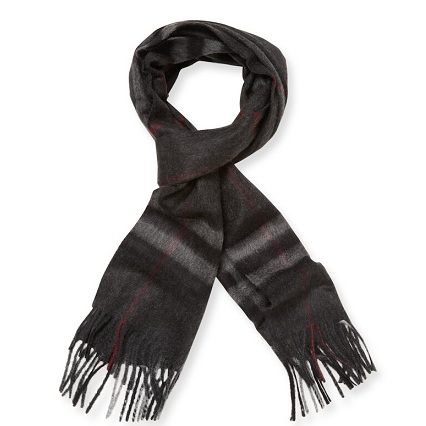 Burberry Cashmere Check Long Scarf 暗色调格纹围巾