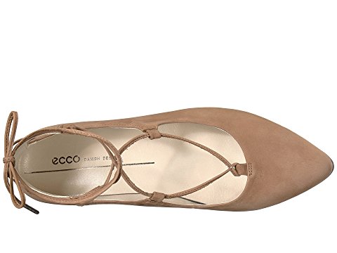 ECCO Shape Tie Up Ballerina 女款经典驼色绑带平底鞋