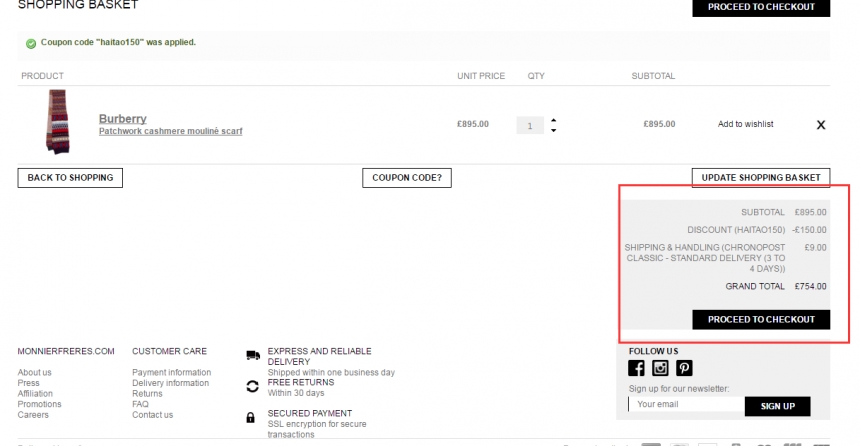 【55专享】Monnier Frères UK 官网 ： 精选 Burberry 巴宝莉英伦风服饰鞋包