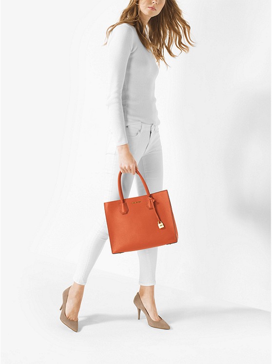 【大幂幂同款！】MICHAEL Michael Kors 大号 Mercer *托特包 橘/橄榄绿/紫色