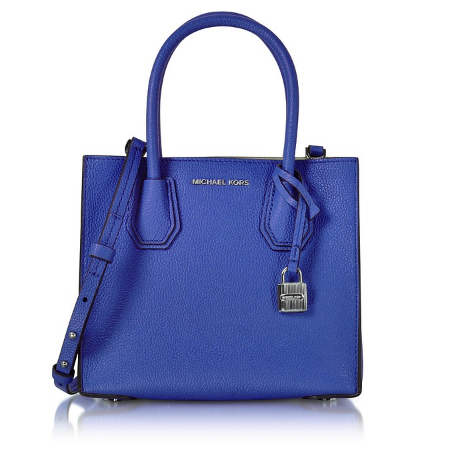 【限时高返】Michael Kors Mercer 中号蓝色锁头包