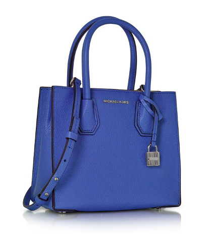 【限时高返】Michael Kors Mercer 中号蓝色锁头包