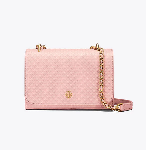 史低价 快抢！Tory Burch 粉色 MARION 链条包 粉色/正红色