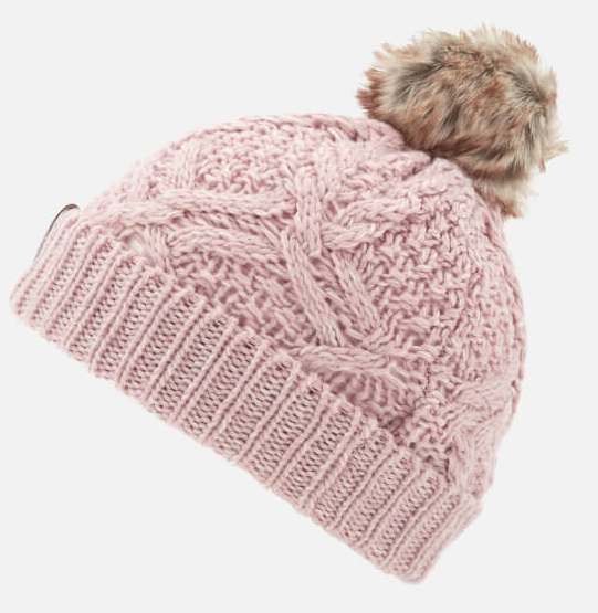 Superdry 极度干燥 Nebraska Cable 女士樱花粉毛线帽