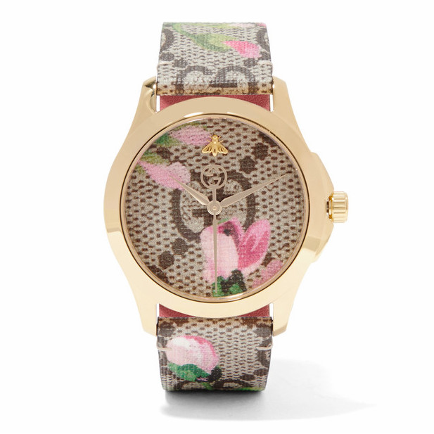 【反向海淘更划算！】Gucci 印花玫瑰金手表