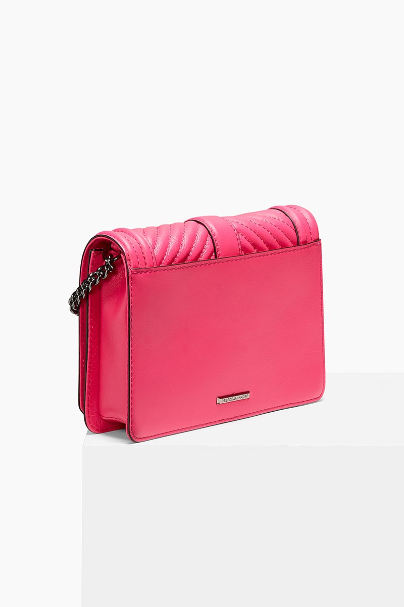 限时高返！Rebecca Minkoff 瑞贝卡 CHEVRON QUILTED SMALL LOVE 女士斜挎包 