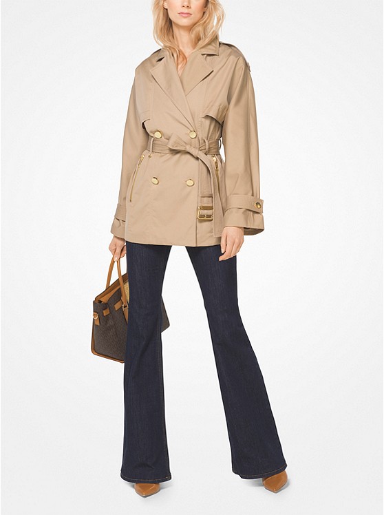 MICHAEL Michael Kors Sateen Trench 女士束腰短款风衣