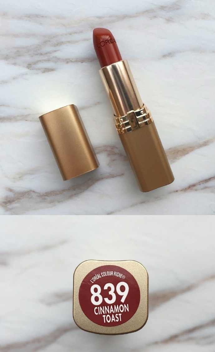 L'Oreal Paris 巴黎欧莱雅 Colour Riche  839 脏橘色金管口红