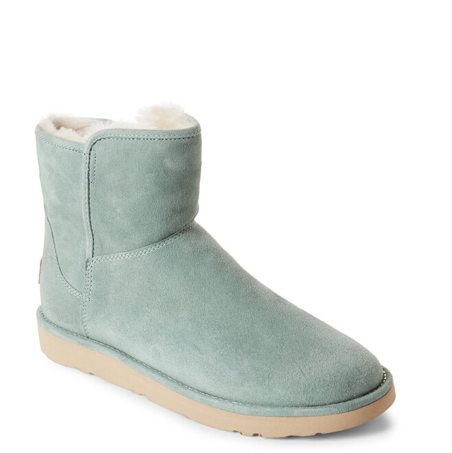 UGG AUSTRALIA Green Abree Short Fur-Lined Boots 薄荷绿雪地靴