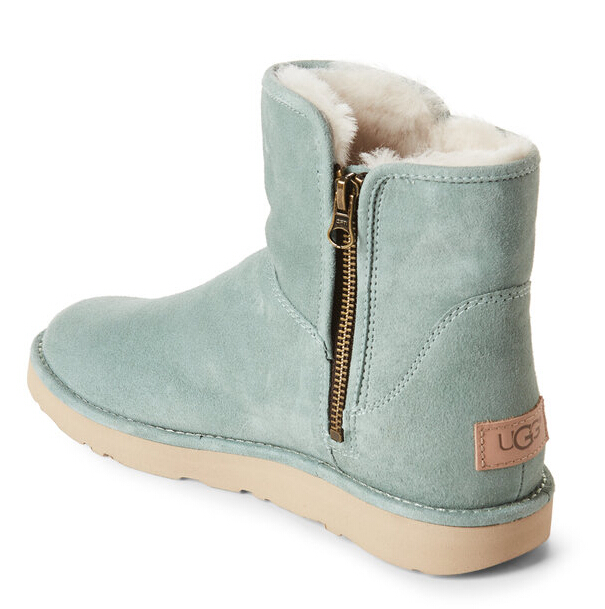 UGG AUSTRALIA Green Abree Short Fur-Lined Boots 薄荷绿雪地靴