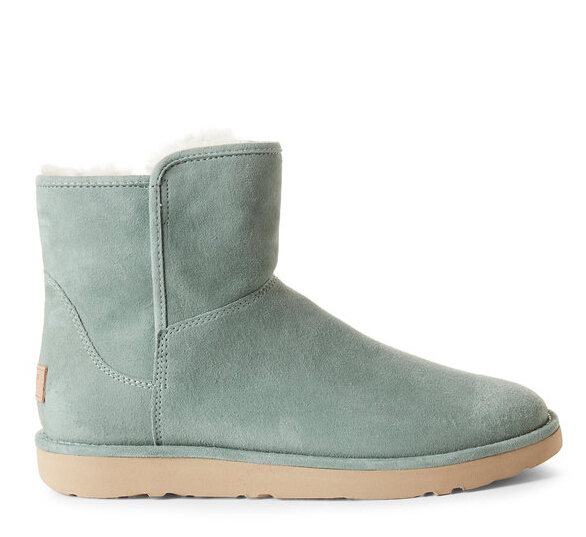 UGG AUSTRALIA Green Abree Short Fur-Lined Boots 薄荷绿雪地靴