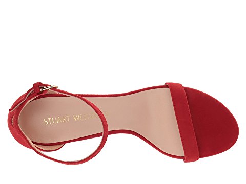 Stuart Weitzman Nearlynude 红色高跟凉鞋