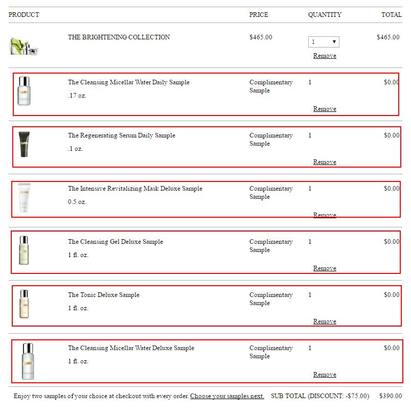 8.4折+六件豪华赠品！LA MER 海蓝之谜 焕白套装礼盒