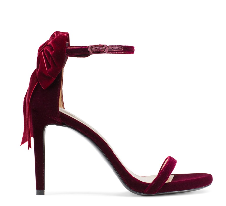 【杨幂同款】Stuart Weitzman 新款 The Mybow 天鹅绒一字带高跟鞋