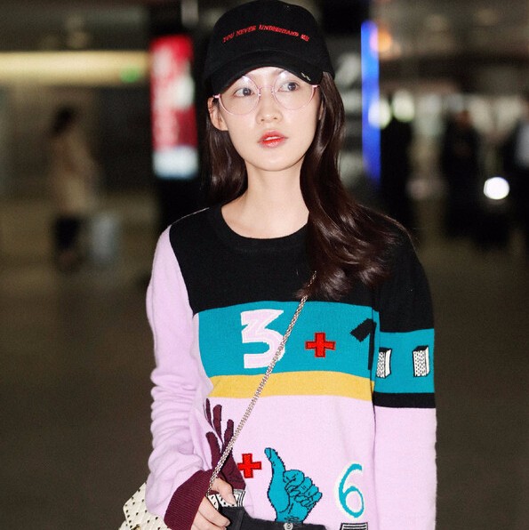 Valentino Multicolor Counting Colorblock Sweater 拼色羊绒羊毛混纺毛衣