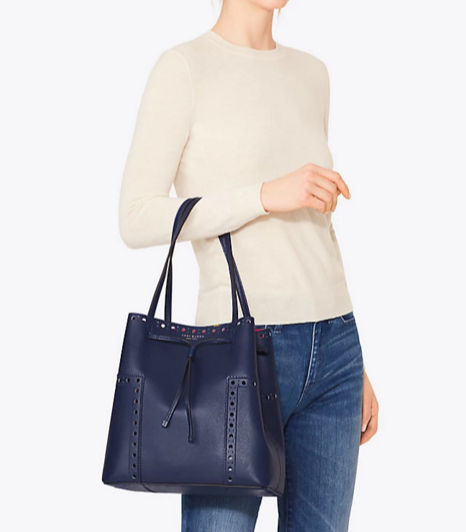 补货+降价！Tory Burch BLOCK-T 水桶包托特包