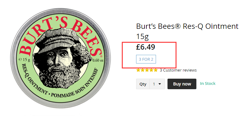 买三付二！Burt’s Bees® 小蜜蜂紫草膏驱蚊*天然草本全身可用 购买三件一件特价