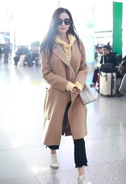 古力娜扎同款 Acne Studios Tan Carice Doublé Coat 羊绒羊毛混纺大衣