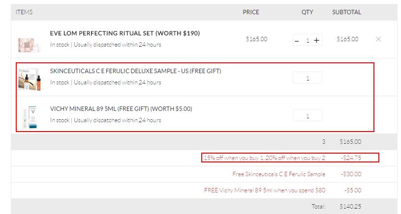 1件8.5折,两件8折!EVE LOM 圣诞洁面套装