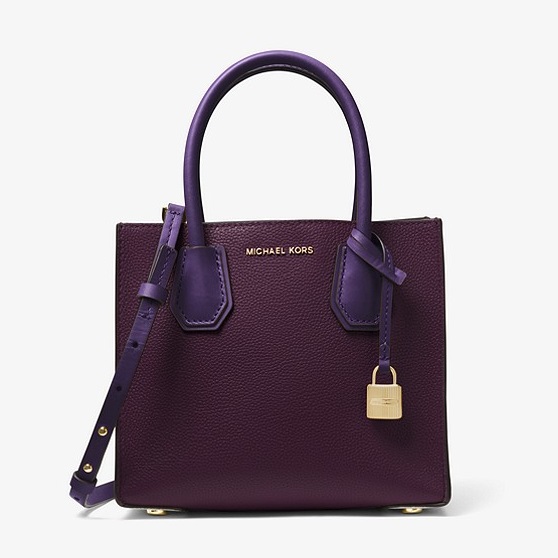 手慢无!MICHAEL KORS 中号 Mercer 紫色手提斜挎包