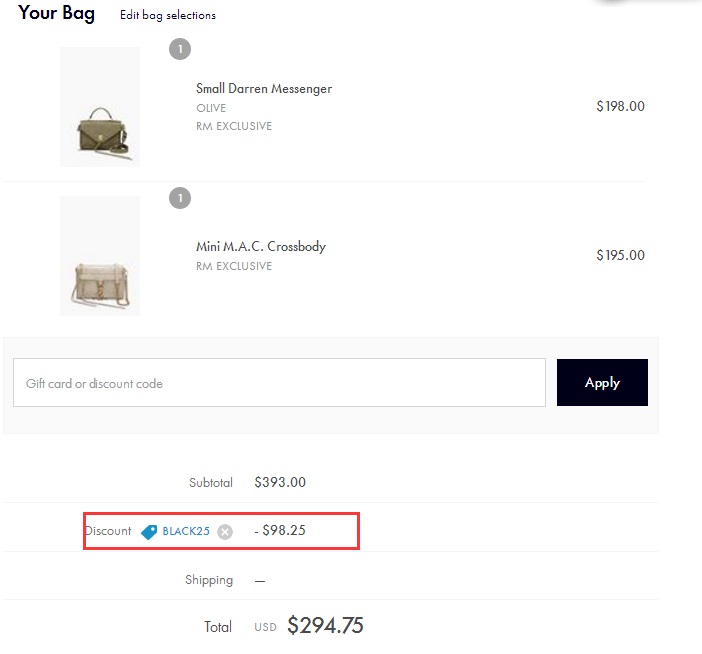 【黑色星期五！】Rebecca Minkoff 官网：全场服饰鞋包 折扣区参加