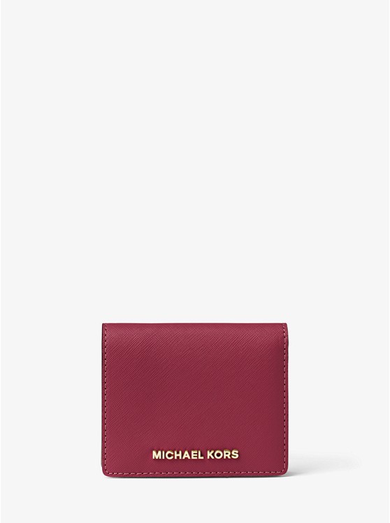 黑色星期五！MICHAEL Michael Kors Jet Set Tr*el 十字纹牛皮短钱夹 