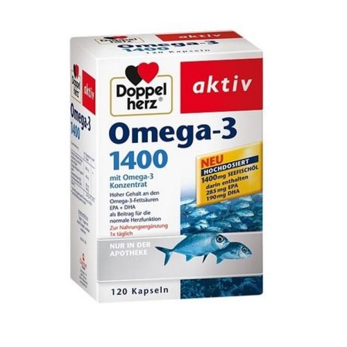 【黑色星期五】Doppelherz 双心 深海*油 Omega-3 1400mg 胶囊 120粒 